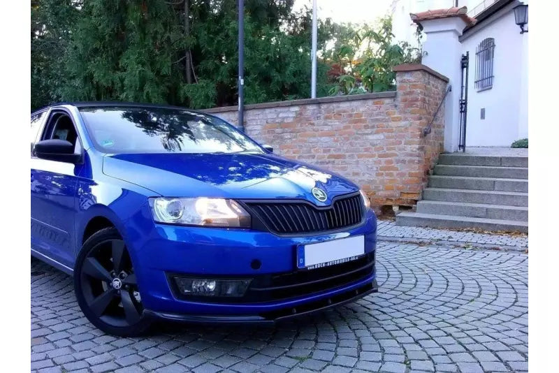 Maxton Design Frontlippe V.1 für Skoda Rapid Hochglanz schwarz – Ansicht 1