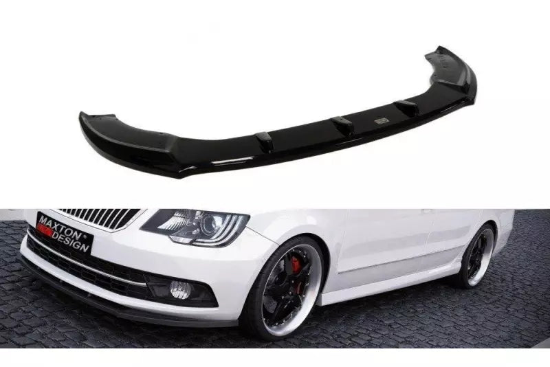 Maxton Design Frontlippe für Skoda Superb 2 II 3T Facelift Hochglanz schwarz – Ansicht 1