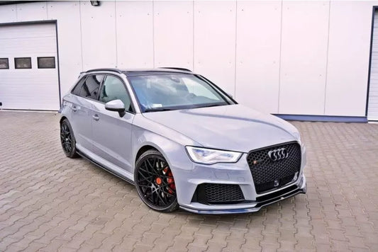 Maxton Design Frontlippe V.1 für Audi RS3 8V Sportback vor Facelift Hochglanz schwarz – Ansicht 1