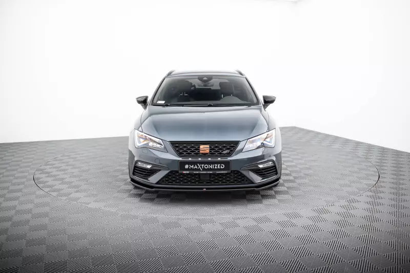 Maxton Design Frontlippe V.2 für Seat Leon 3 (Typ 5F) Cupra / FR Facelift Hochglanz schwarz – Ansicht 2