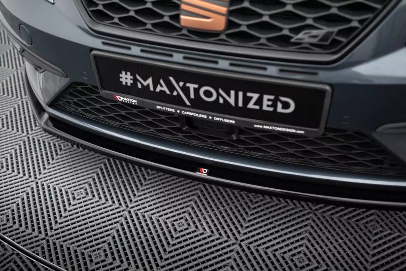 Maxton Design Frontlippe V.2 für Seat Leon 3 (Typ 5F) Cupra / FR Facelift Hochglanz schwarz – Ansicht 3