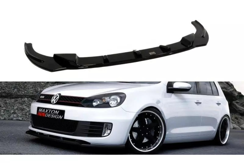 Maxton Design Frontlippe V.1 für VW Golf 6 GTI / GTD Hochglanz schwarz – Ansicht 1