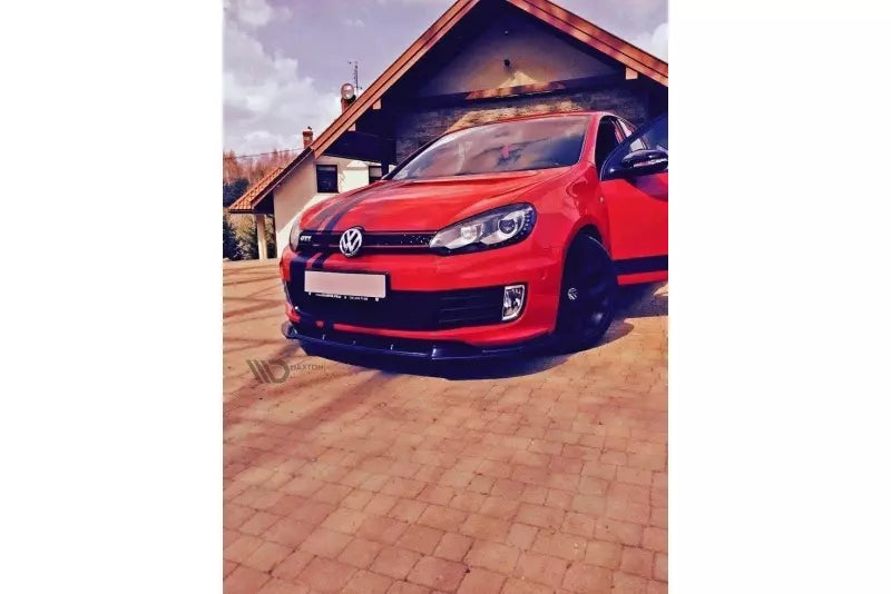 Maxton Design Frontlippe für VW Golf 6 GTI 35TH Hochglanz schwarz – Ansicht 1