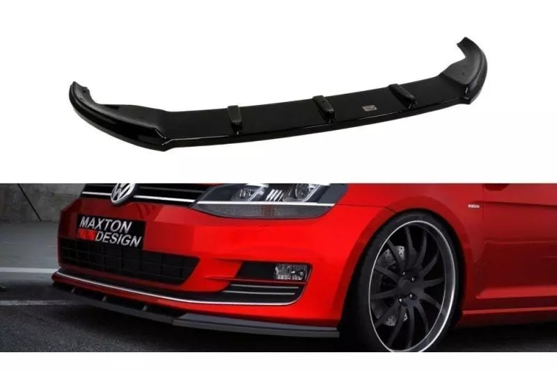 Maxton Design Frontlippe V.1 für VW Golf 7 Standard 2012-2016 Hochglanz schwarz – Ansicht 1