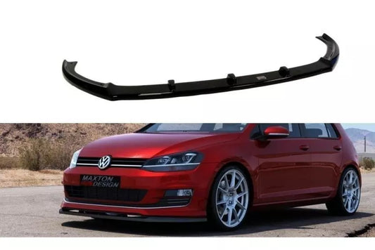 Maxton Design Frontlippe für VW Golf 7 R / R-Line Hochglanz schwarz – Ansicht 1