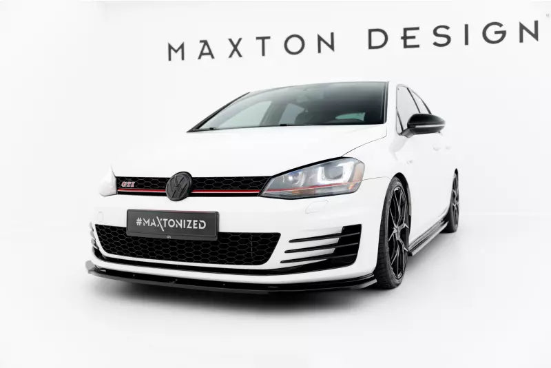 Maxton Design Frontlippe V.1 für VW Golf 7 GTI / GTD (2012-2026) Hochglanz schwarz – Ansicht 1