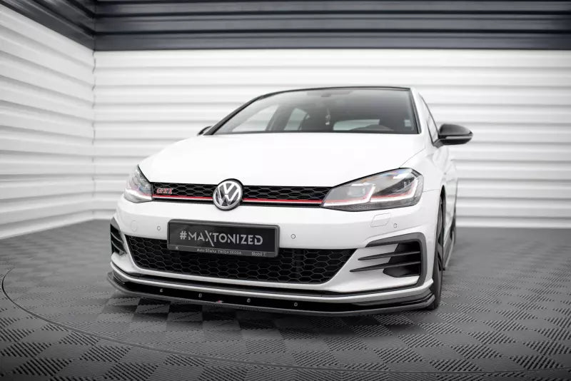 Maxton Design Frontlippe V.1 für VW Golf 7 GTI / GTD Facelift ab 03/2017 Hochglanz schwarz – Ansicht 1