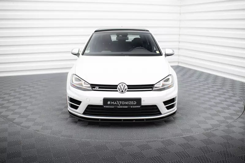 Maxton Design Frontlippe V.1 für VW Golf 7 R / R-Line Hochglanz schwarz – Ansicht 2