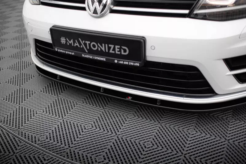 Maxton Design Frontlippe V.1 für VW Golf 7 R / R-Line Hochglanz schwarz – Ansicht 3