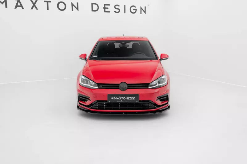 Maxton Design Frontlippe V.1 für VW Golf 7 R-Line / R Facelift (ab 03/2017) Hochglanz schwarz – Ansicht 2