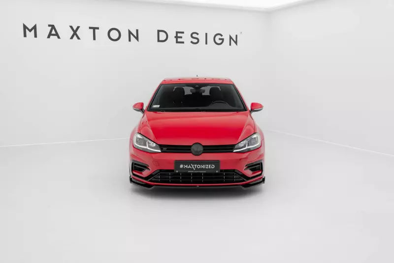 Maxton Design Frontlippe V.2 für VW Golf 7 R-Line / R Facelift ab 03/2017 Hochglanz schwarz – Ansicht 2