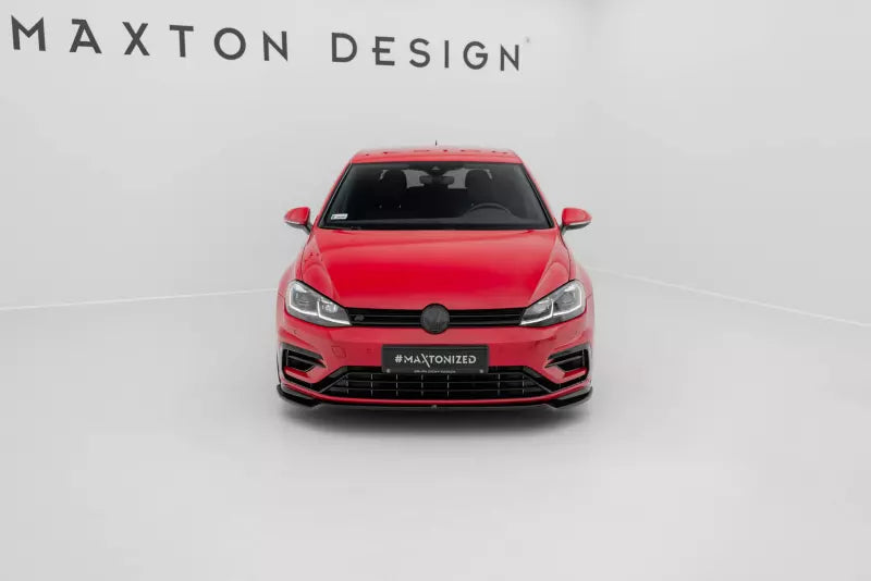 Maxton Design Frontlippe V.3 für VW Golf 7 R-Line / R Facelift ab 03/2017 Hochglanz schwarz – Ansicht 2