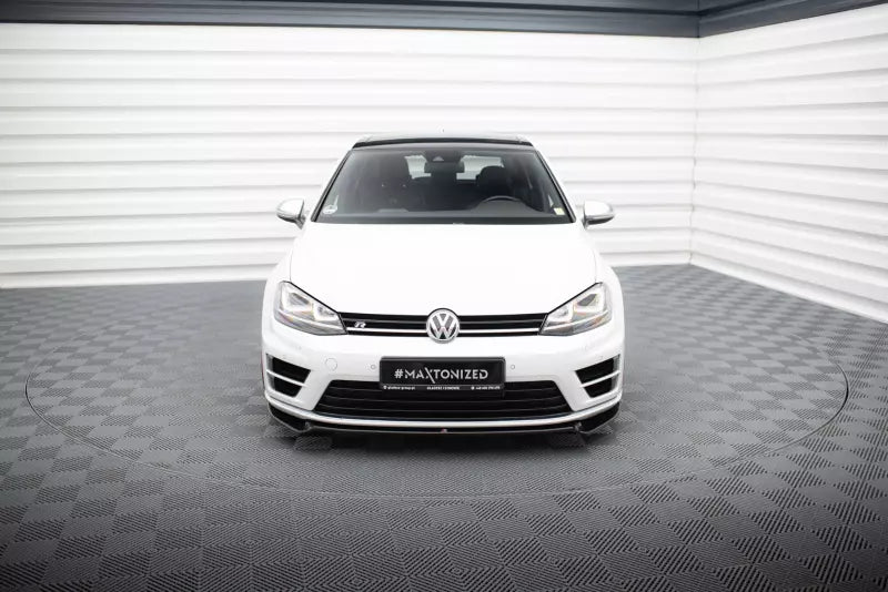 Maxton Design Frontlippe V.2 für VW Golf 7 R / R-Line Hochglanz schwarz – Ansicht 2