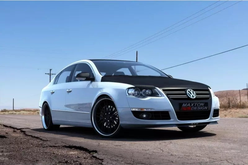 Maxton Design Frontlippe für VW Passat B6 Hochglanz schwarz – Ansicht 1