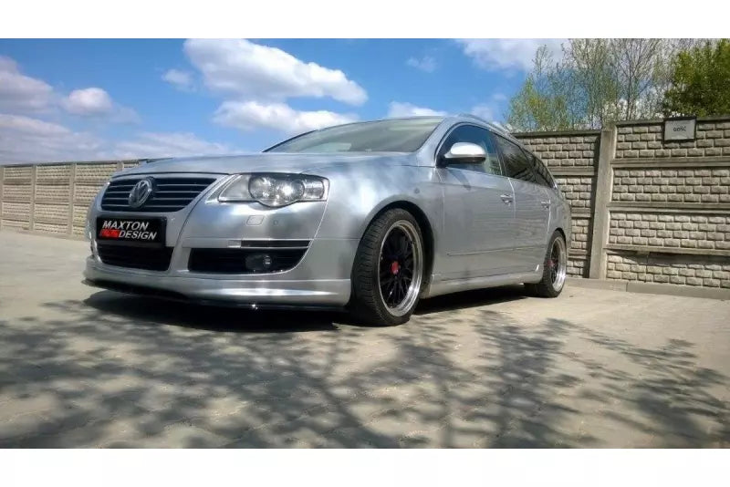 Maxton Design Frontlippe für VW Passat B6 R-Line Hochglanz schwarz – Ansicht 2