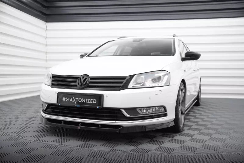 Maxton Design Frontlippe für VW Passat B7 Hochglanz schwarz – Ansicht 1