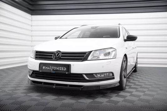 Maxton Design Frontlippe für VW Passat B7 Hochglanz schwarz – Ansicht 1