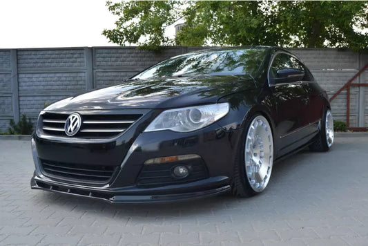 Maxton Design Frontlippe V.1 für VW Passat CC vor Facelift Hochglanz schwarz – Ansicht 1