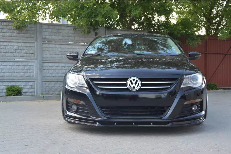 Maxton Design Frontlippe V.1 für VW Passat CC vor Facelift Hochglanz schwarz – Ansicht 3