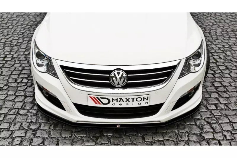 Maxton Design Frontlippe für VW Passat CC R36 R-Line vor Facelift Hochglanz schwarz – Ansicht 2