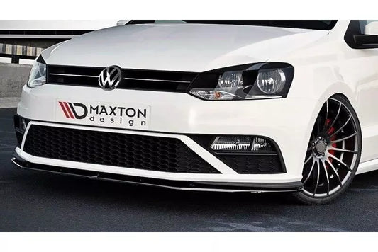 Maxton Design Frontlippe V.1 für VW Polo 5 GTI Facelift Hochglanz schwarz – Ansicht 1