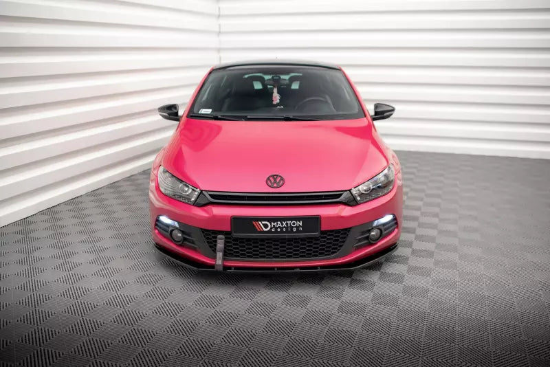 Maxton Design Frontlippe V.1 für VW Scirocco 3 Standard Hochglanz schwarz – Ansicht 2