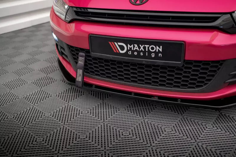 Maxton Design Frontlippe V.1 für VW Scirocco 3 Standard Hochglanz schwarz – Ansicht 3