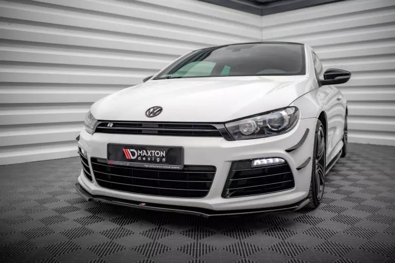 Maxton Design Frontlippe V.2 für VW Scirocco 3 R Hochglanz schwarz – Ansicht 1
