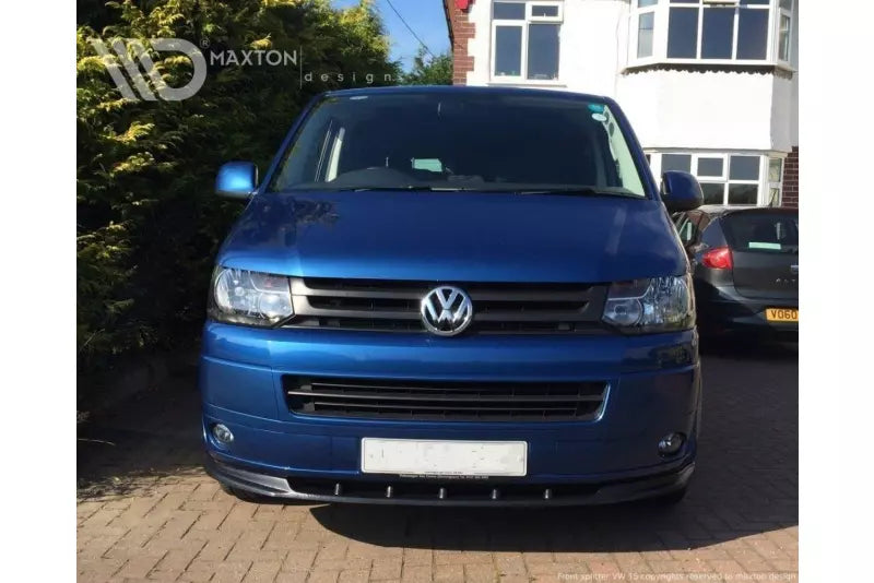 Maxton Design Frontlippe für VW T5 Facelift Hochglanz schwarz – Ansicht 2