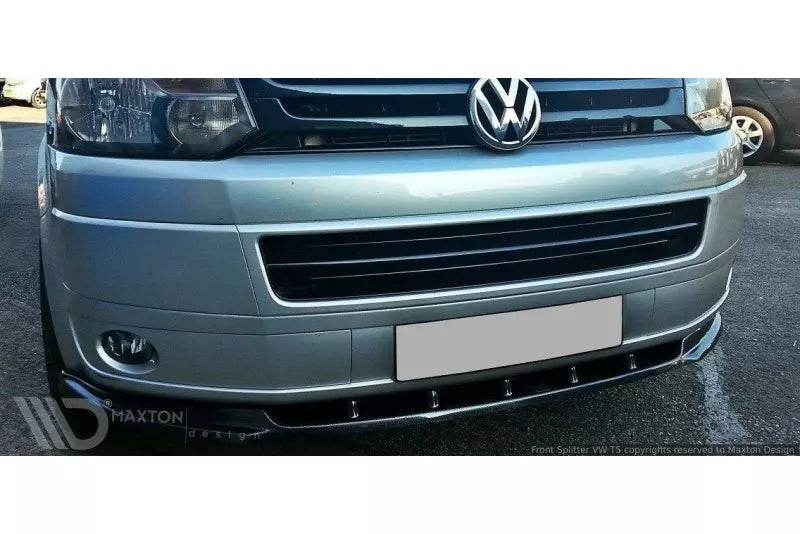 Maxton Design Frontlippe für VW T5 Facelift Hochglanz schwarz – Ansicht 3