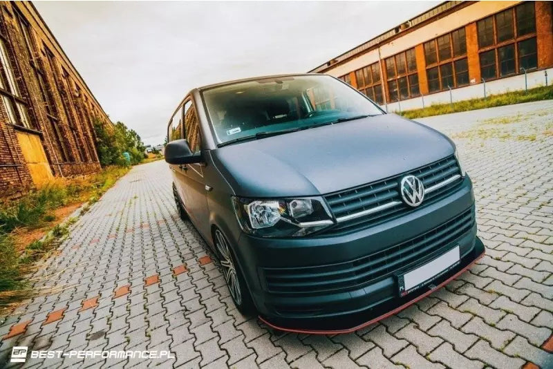 Maxton Design Frontlippe V.1 für VW T6 Hochglanz schwarz – Ansicht 2