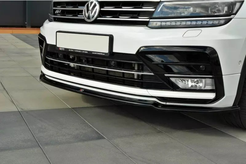Maxton Design Frontlippe für VW Tiguan 2 R-Line Hochglanz schwarz – Ansicht 1