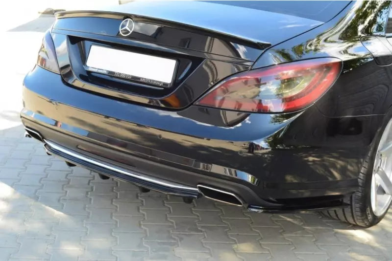 Maxton Design Heckdiffusor für Mercedes CLS C218 DTM Look AMG-Line Hochglanz schwarz – Ansicht 2
