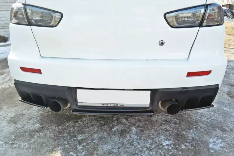 Maxton Design Heckdiffusor für Mitsubishi Lancer Evo X im DTM Look Hochglanz schwarz – Ansicht 1