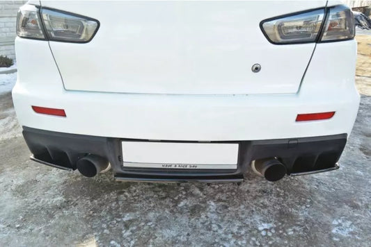 Maxton Design Heckdiffusor für Mitsubishi Lancer Evo X im DTM Look Hochglanz schwarz – Ansicht 1