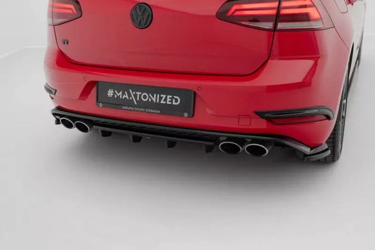 Maxton Design Heckdiffusor V.2 für VW Golf 7 R Facelift ab 03/2017 Hochglanz schwarz – Ansicht 1