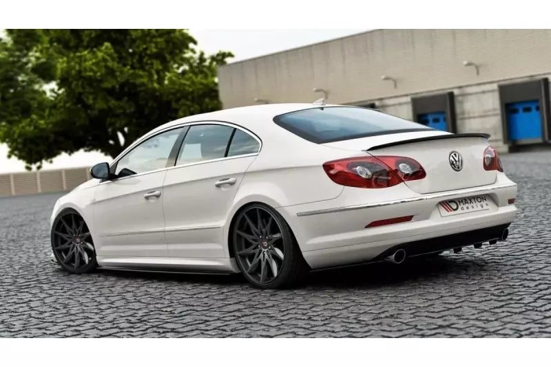Maxton Design Heckdiffusor DTM Look für VW Passat CC R36 R-Line vor Facelift Hochglanz schwarz – Ansicht 1