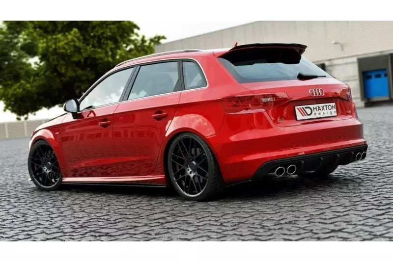Maxton Design Diffusor Flaps für Audi S3 / A3 S-Line 8V Hachback / Sportback Hochglanz schwarz – Ansicht 1