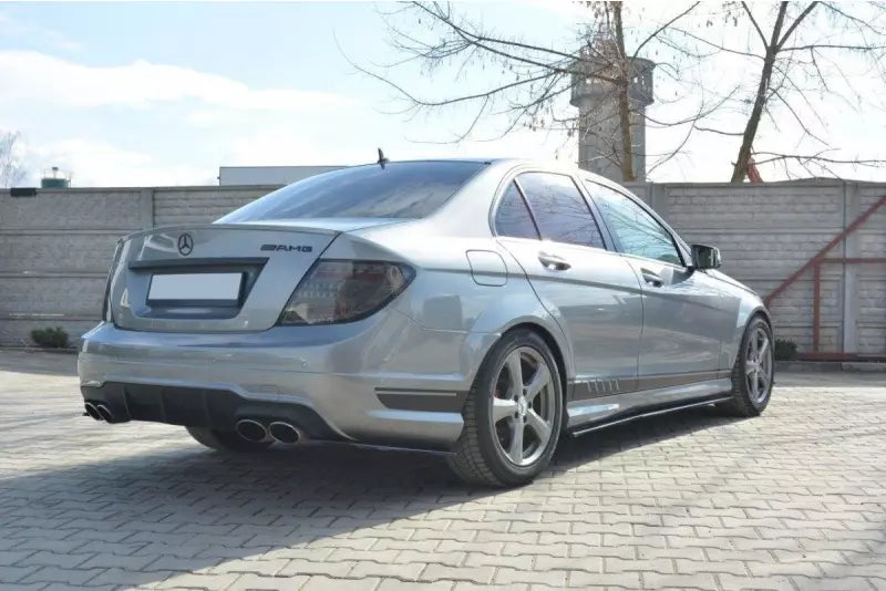 Maxton Design Diffusor Flaps für Mercedes C-Klasse W204 C63 AMG/ AMG-Line 2007-2010 Hochglanz schwarz – Ansicht 3