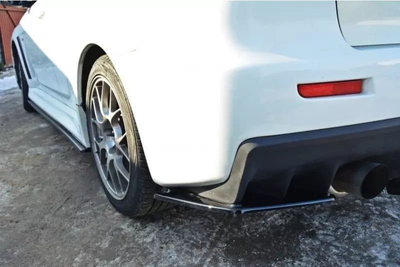 Maxton Design Diffusor Flaps für Mitsubishi Lancer Evo X Hochglanz schwarz – Ansicht 1