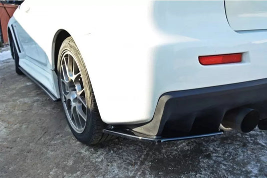 Maxton Design Diffusor Flaps für Mitsubishi Lancer Evo X Hochglanz schwarz – Ansicht 1