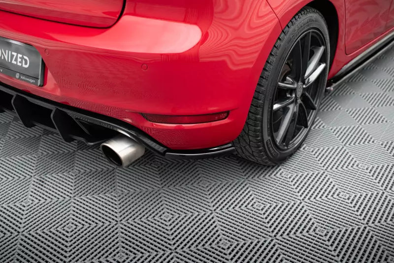Maxton Design Diffusor Flaps für VW Golf 6 GTI 35TH Hochglanz schwarz – Ansicht 1