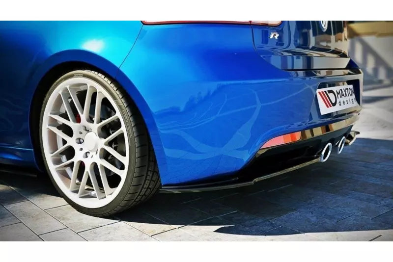 Maxton Design Diffusor Flaps für VW Golf 6 R Hochglanz schwarz – Ansicht 1