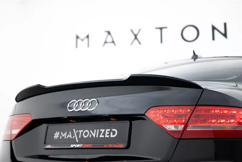 Maxton Design Heckspoiler Lippe für Audi S5 / A5 S-Line Coupe 8T B8 (2007-2015) Hochglanz schwarz – Ansicht 1
