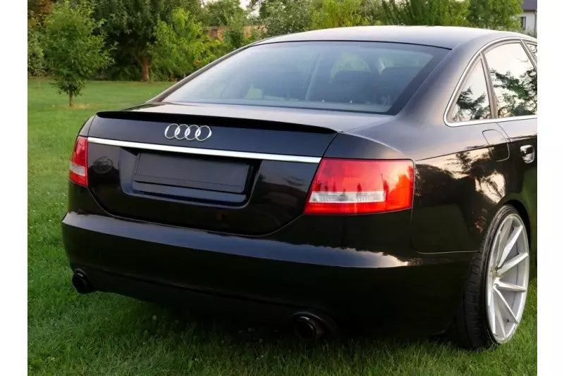 Maxton Design Heckspoiler Lippe für Audi A6 C6 S-Line Limousine Hochglanz schwarz – Ansicht 1