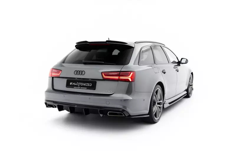 Maxton Design Heckspoiler Lippe V.1 für Audi S6 / A6 S-Line Avant C7 (2011-2017) Hochglanz schwarz – Ansicht 1