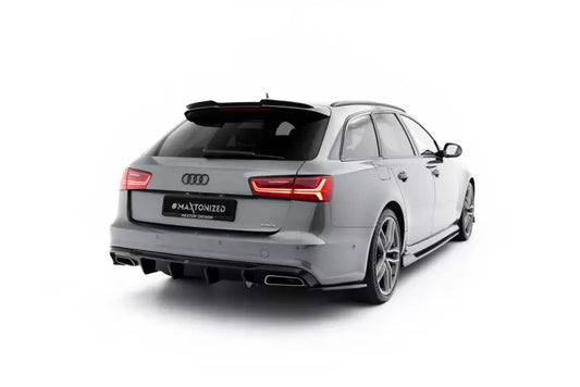 Maxton Design Heckspoiler Lippe V.1 für Audi S6 / A6 S-Line Avant C7 (2011-2017) Hochglanz schwarz – Ansicht 1
