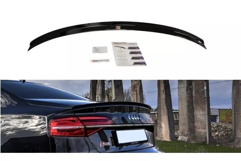 Maxton Design Heckspoiler Lippe für Audi S8 D4 Facelift Hochglanz schwarz – Ansicht 1
