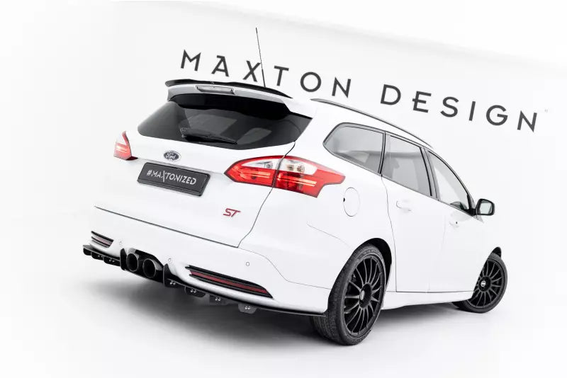Maxton Design Heckspoiler Lippe für Ford Focus ST Mk3 Kombi Hochglanz schwarz – Ansicht 2