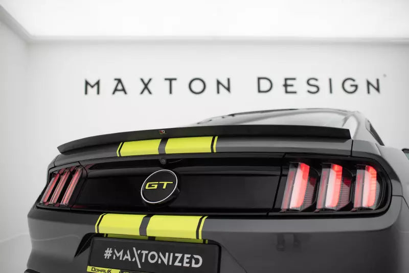 Maxton Design Heckspoiler Lippe für Ford Mustang GT Mk6 Hochglanz schwarz – Ansicht 1